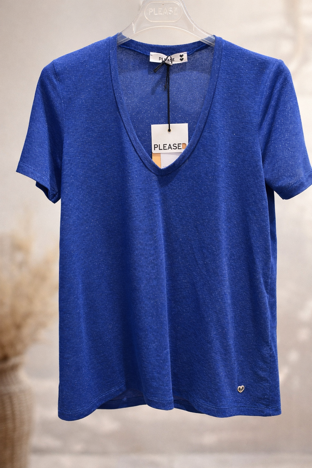 TEE-SHIRT col V bleu intense - ÉDITION LIMITÉE ÉTÉ