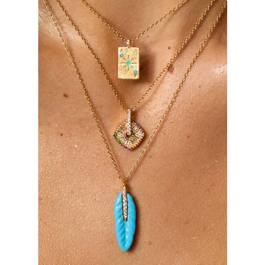 Mya-Bay Collier Turquoise Plume