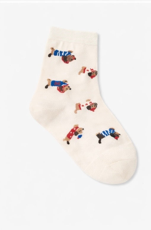 Chaussettes teckel femme