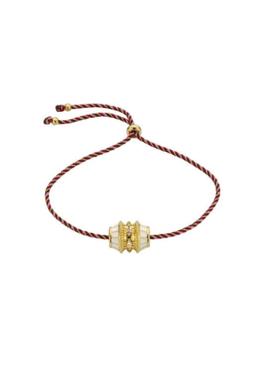 Bracelet White Talisman Doré – Mya Bay | Porte-Bonheur Ajustable Femme