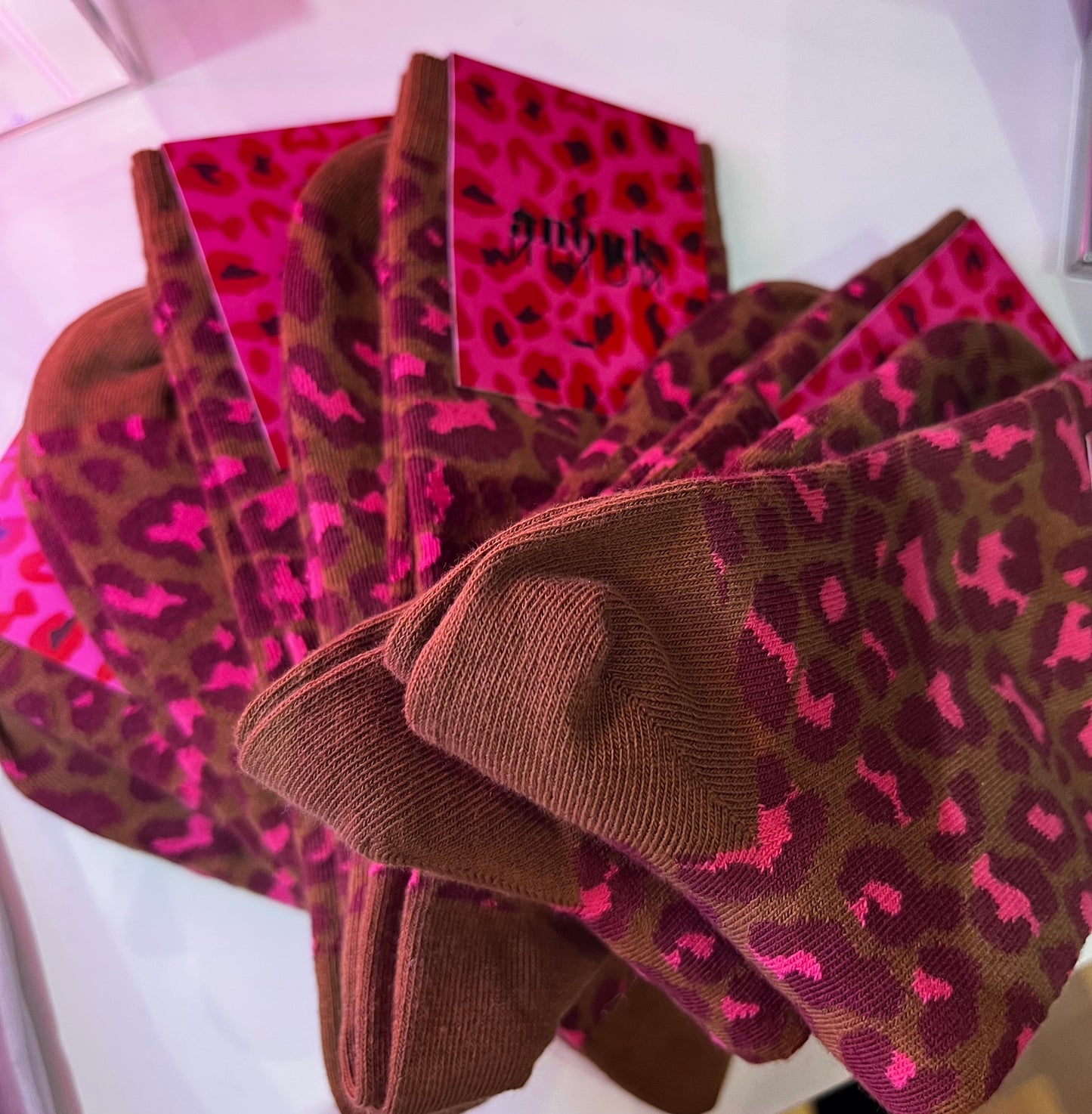 Chaussettes Léopard kaki
