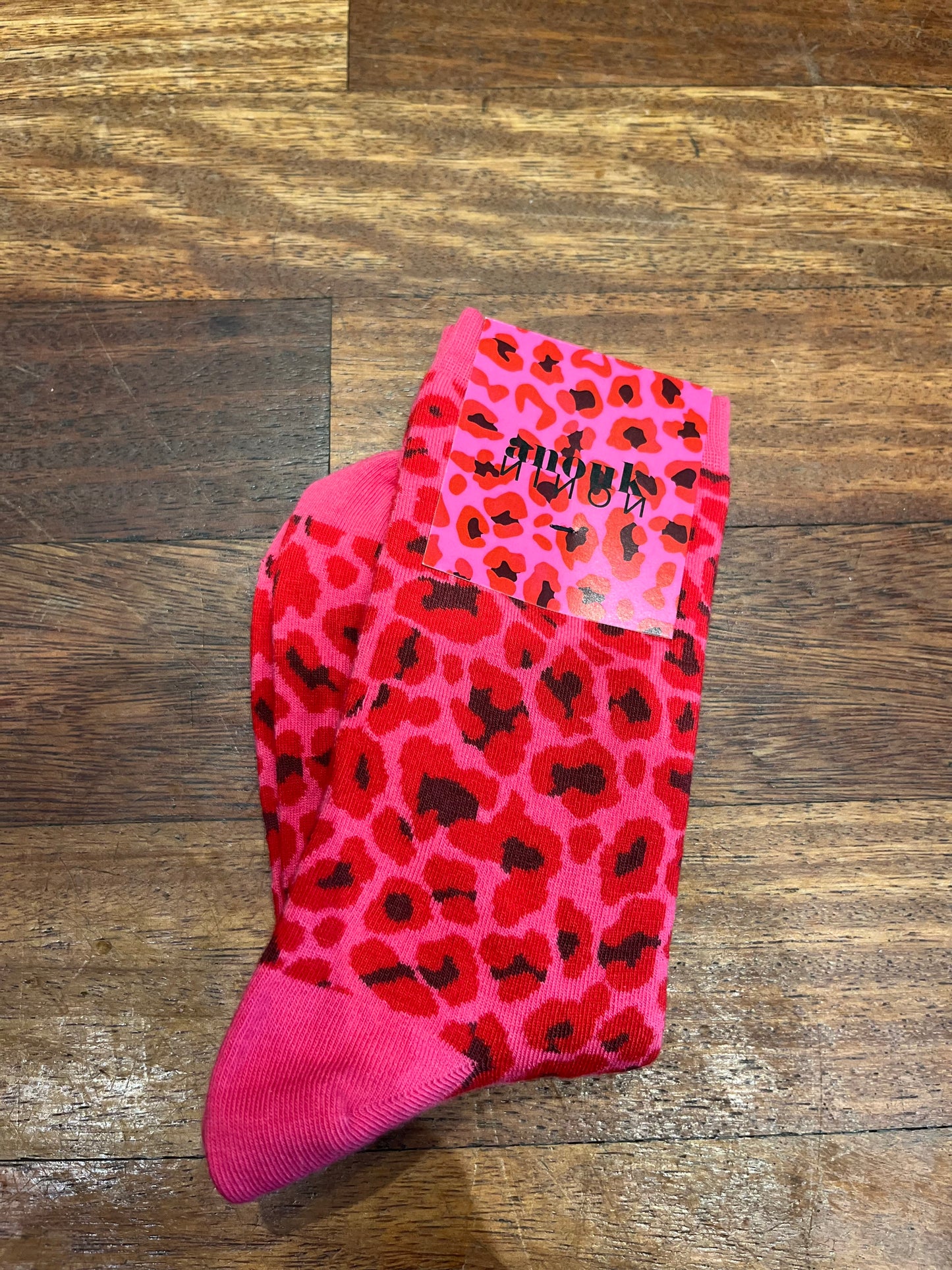 Chaussettes Leopard Fushia