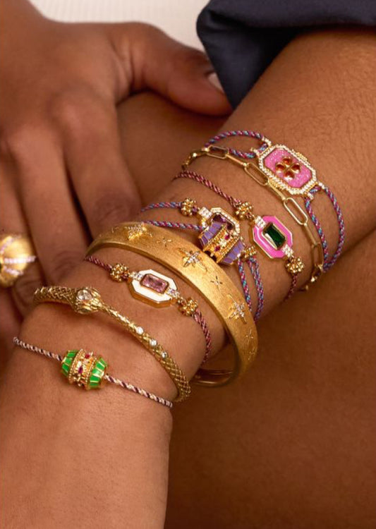 Bracelet Green Talisman Doré – Mya Bay | Porte-Bonheur Ajustable Femme