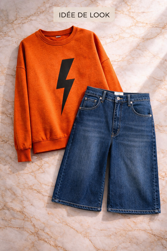 Sweat Lightning Icon orange power