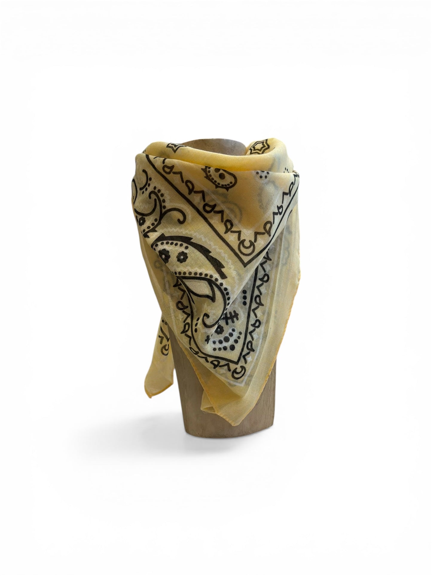 Carré imprimé bandana – Jaune