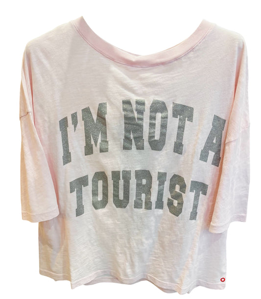 Tee-shirt not a tourist glitter -Le Statement tee qui attire tous les regards .