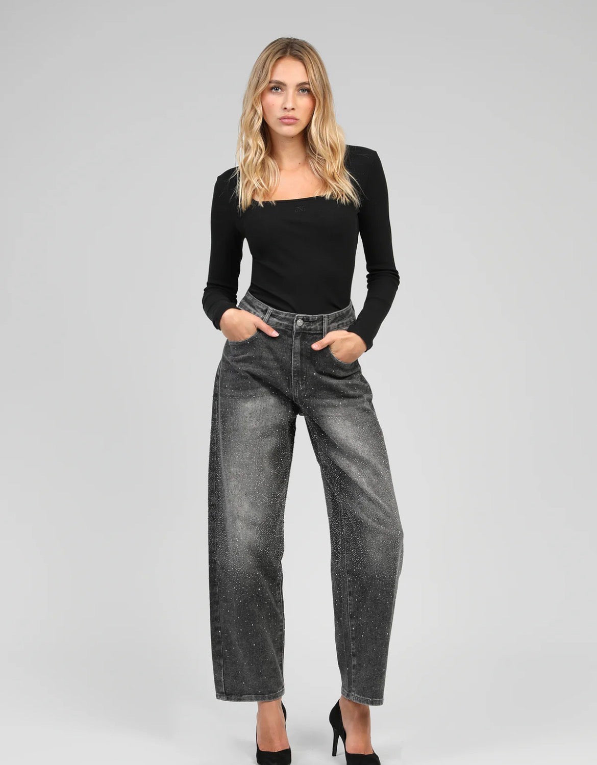 Ange jeans strass Palone