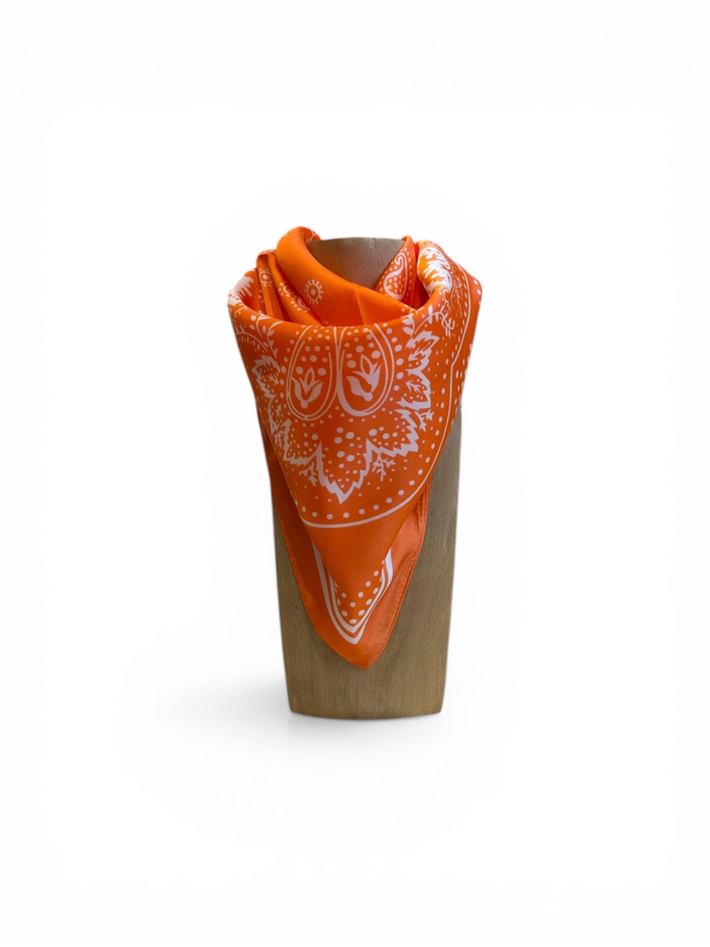 Carré imprimé bandana – Orange