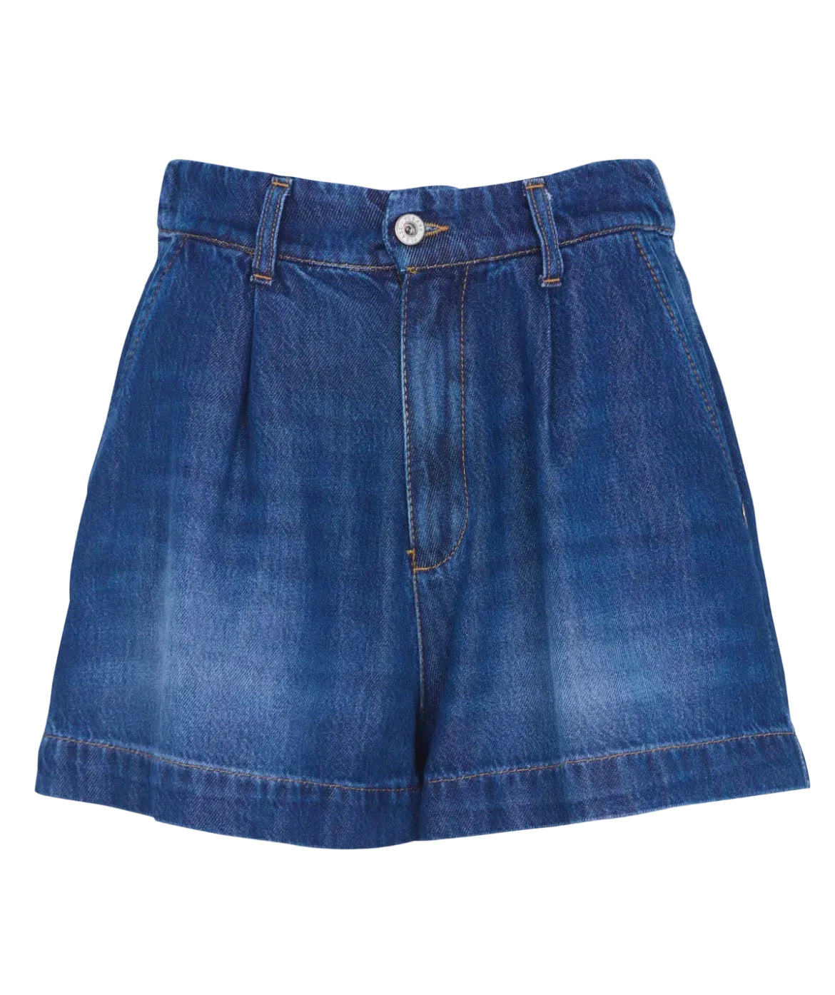 Short Jean Taille Haute Femme – Coupe Évasée Coton Lyocell | Please