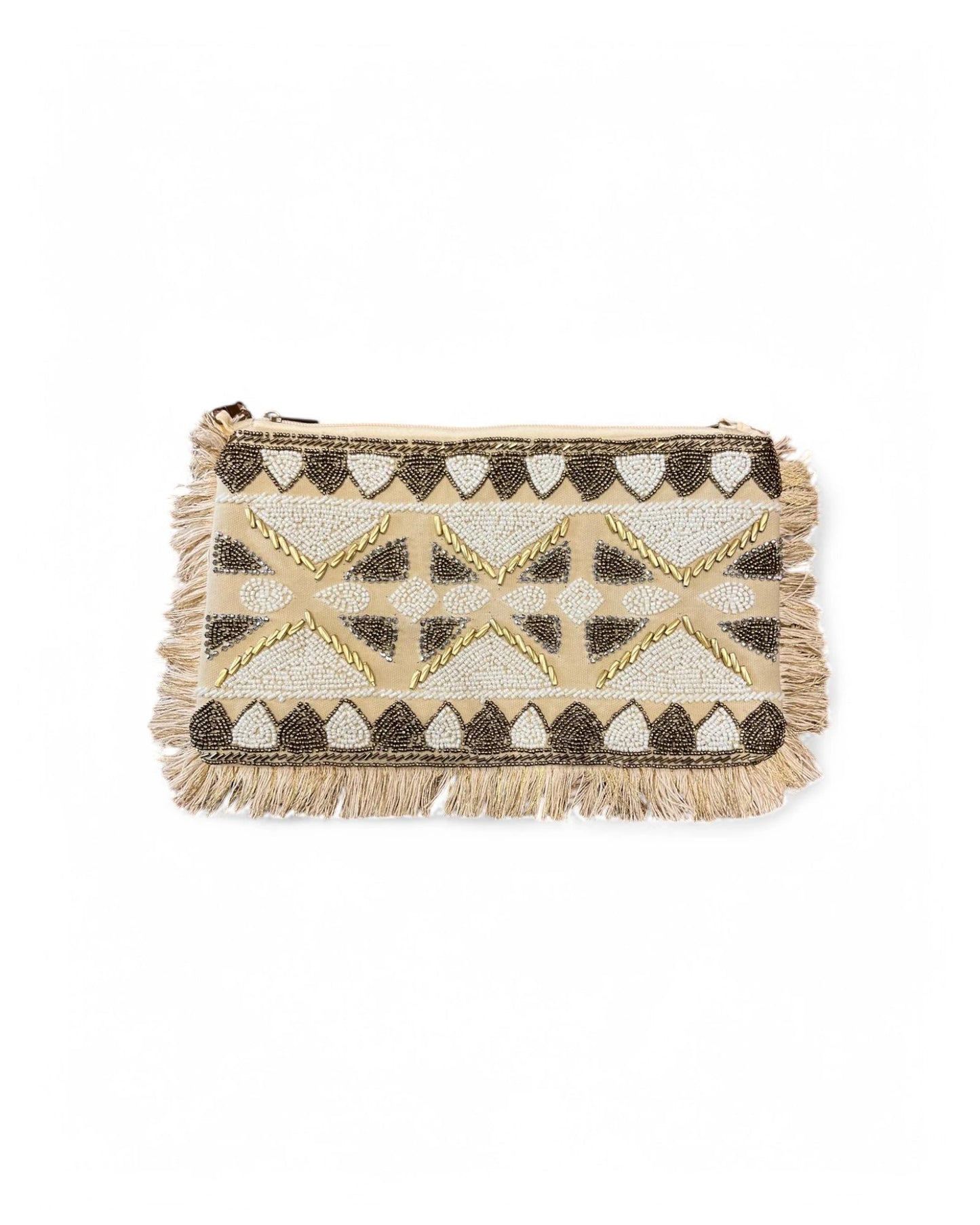 POCHETTE PERLES AVEC BANDOULIERE