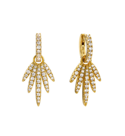 Boucles d’oreilles ALOHA dorées zircon|MYA BAY