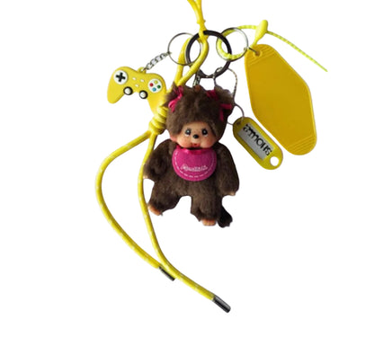 Bag Charm Kiki Jaune Schouia | Bijou de Sac Rétro Manette Jeu Vidéo