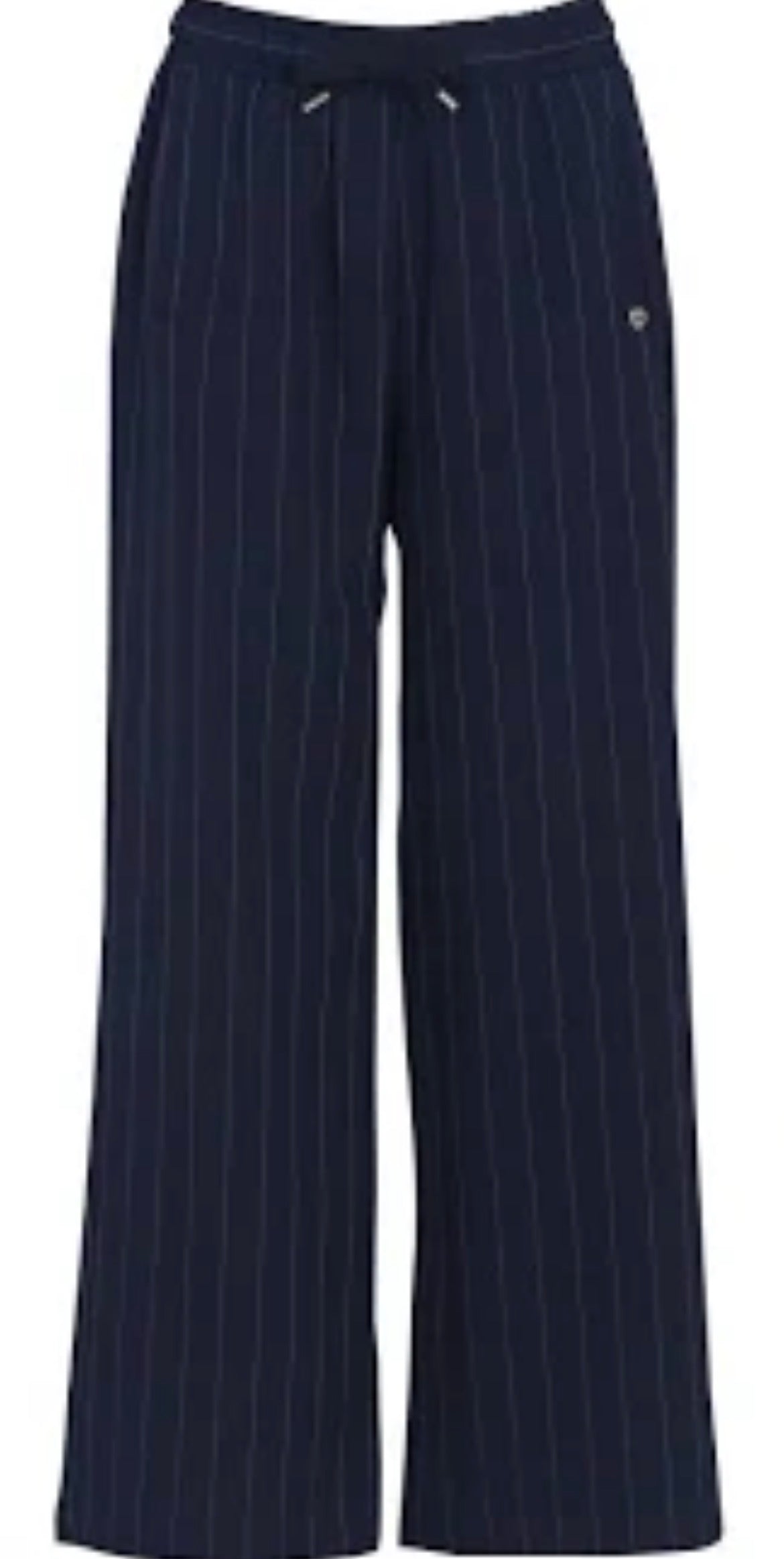Pantalon Fluide Rayé Marine – Please | Coupe Large Femme