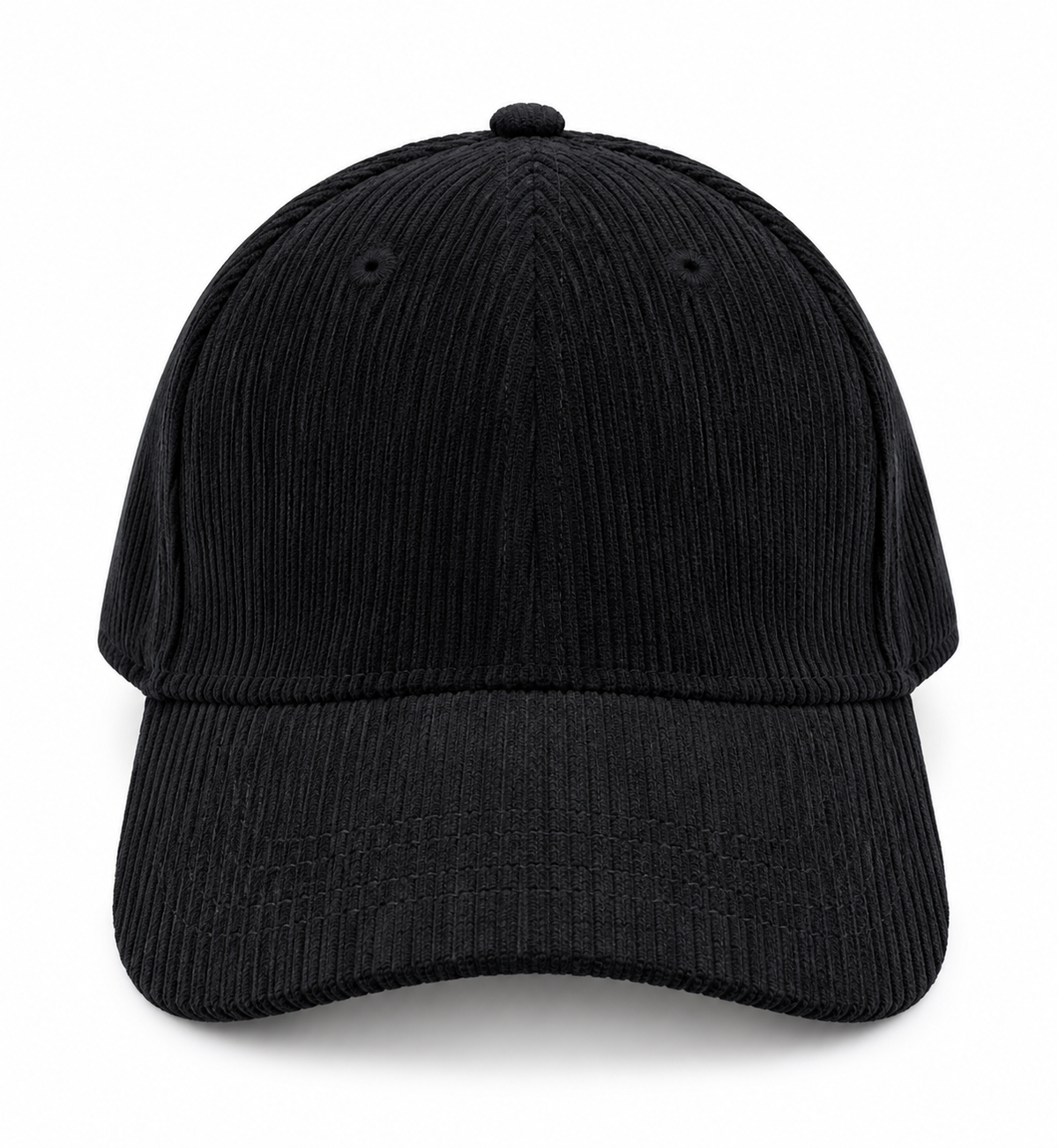 Casquette en velours côtelé noir