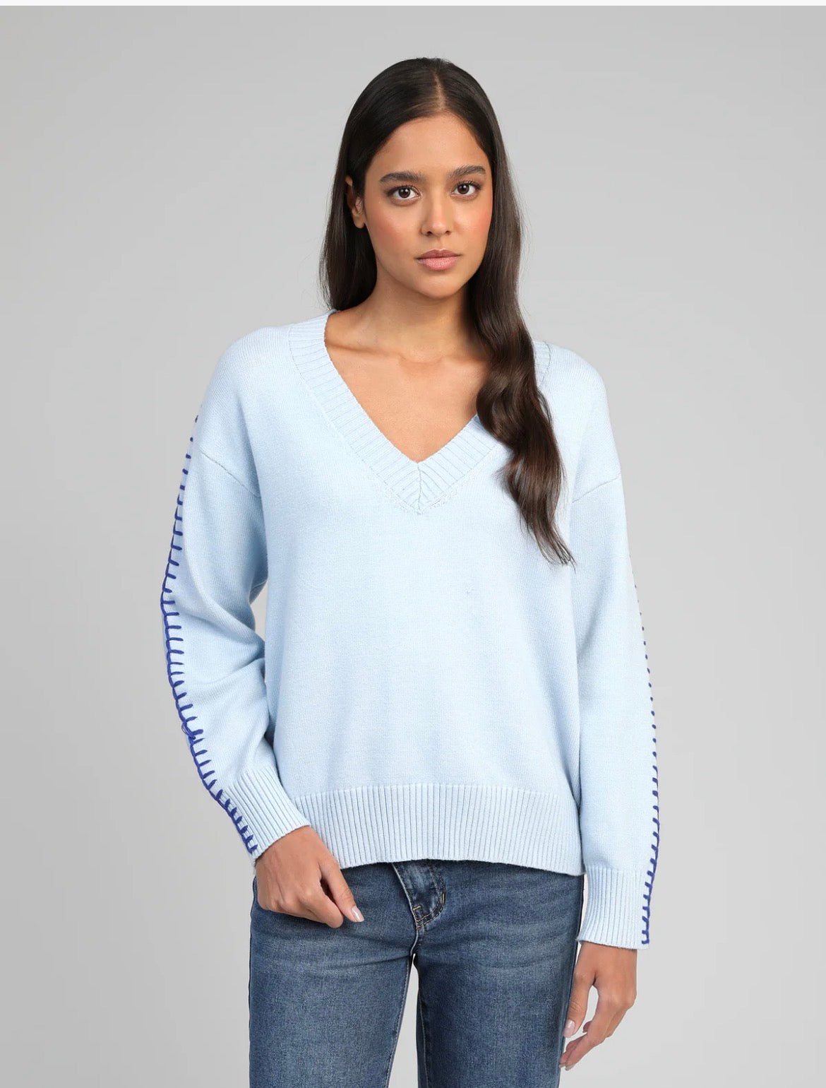 Pull col V minimaliste