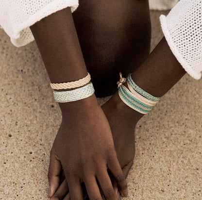 Bracelet effet manchette Tissé Bohème -MAAŸAZ