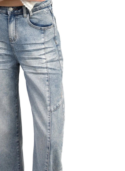 Jean Ballon Taille Haute Délavé – PRIME | An'ge