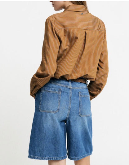 Bermuda Denim Coupe Droite – Please | Coton Lyocell Femme