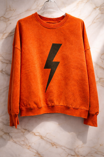 Sweat Lightning Icon orange power