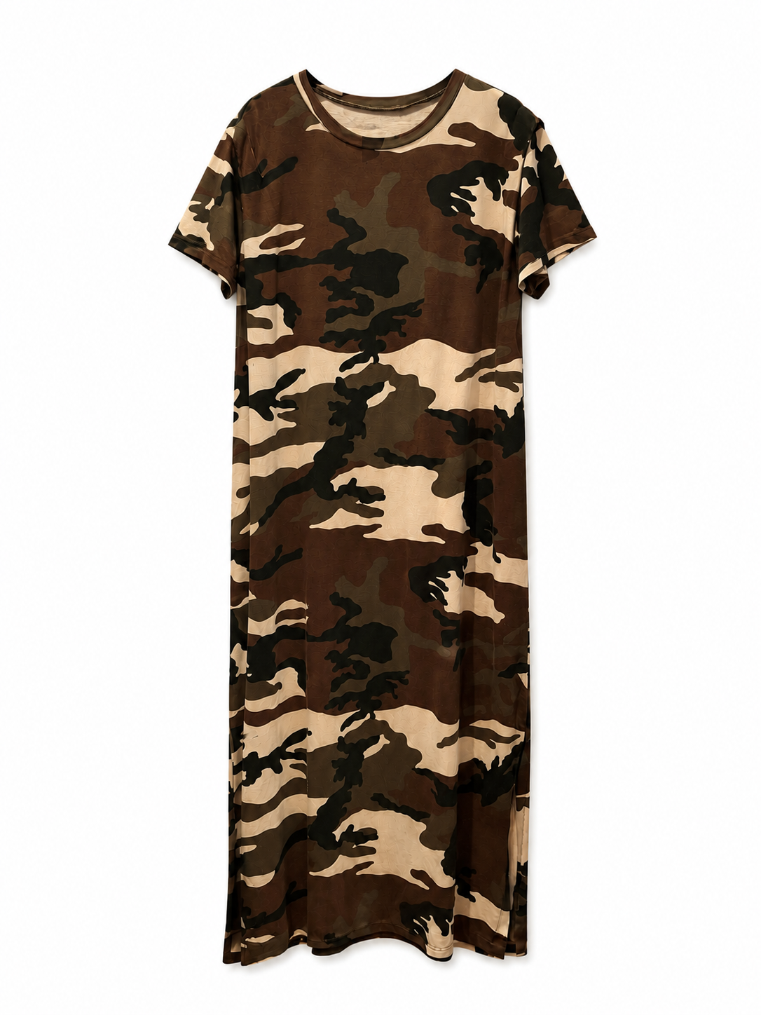 Robe T-Shirt longue camouflage - confort& décontracté