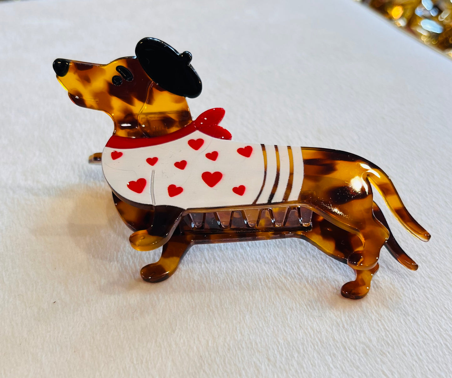 Pince à cheveux Teckel Parisien -l’icône cute&fashion qui fait fondre