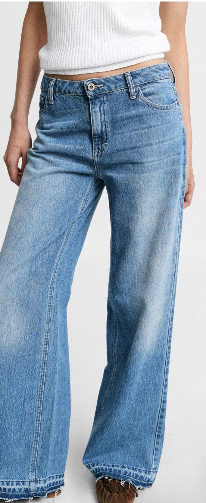 Jean Wide Leg Stone Wash – Please | Denim Lyocell Souple Femme