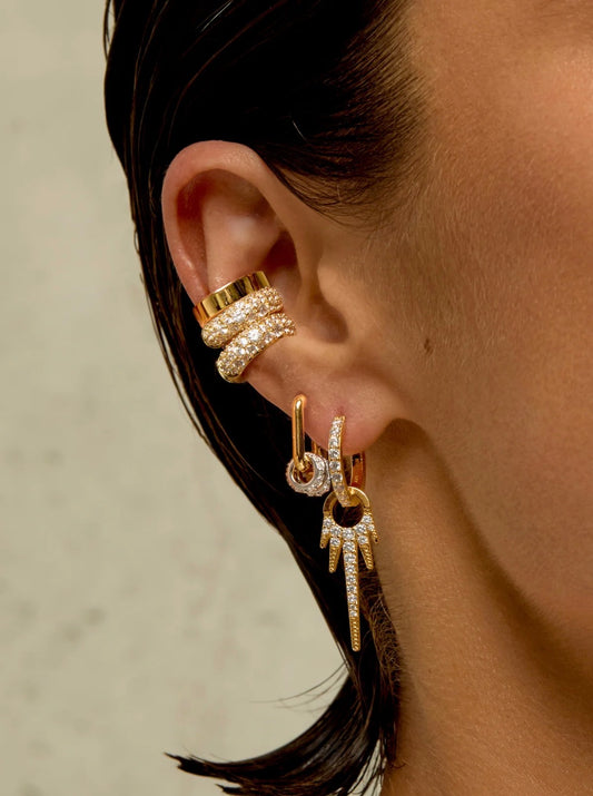 Boucles d’oreilles Fire dorées zircon |MYA BAY