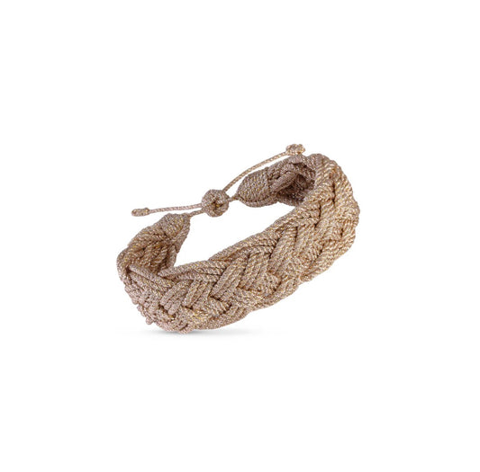 Bracelet Tressé MAAŸAZ Doré – Artisanat Marocain & Élégance Bohème Chic