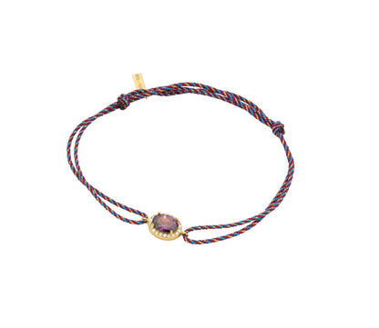 Bracelet Amethyst Dynasty Pierre Violette Ajustable – Mya Bay | Zircons Cordon