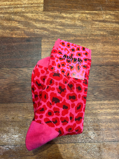 Chaussettes Leopard Fushia