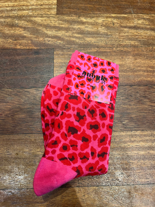Chaussettes Leopard Fushia