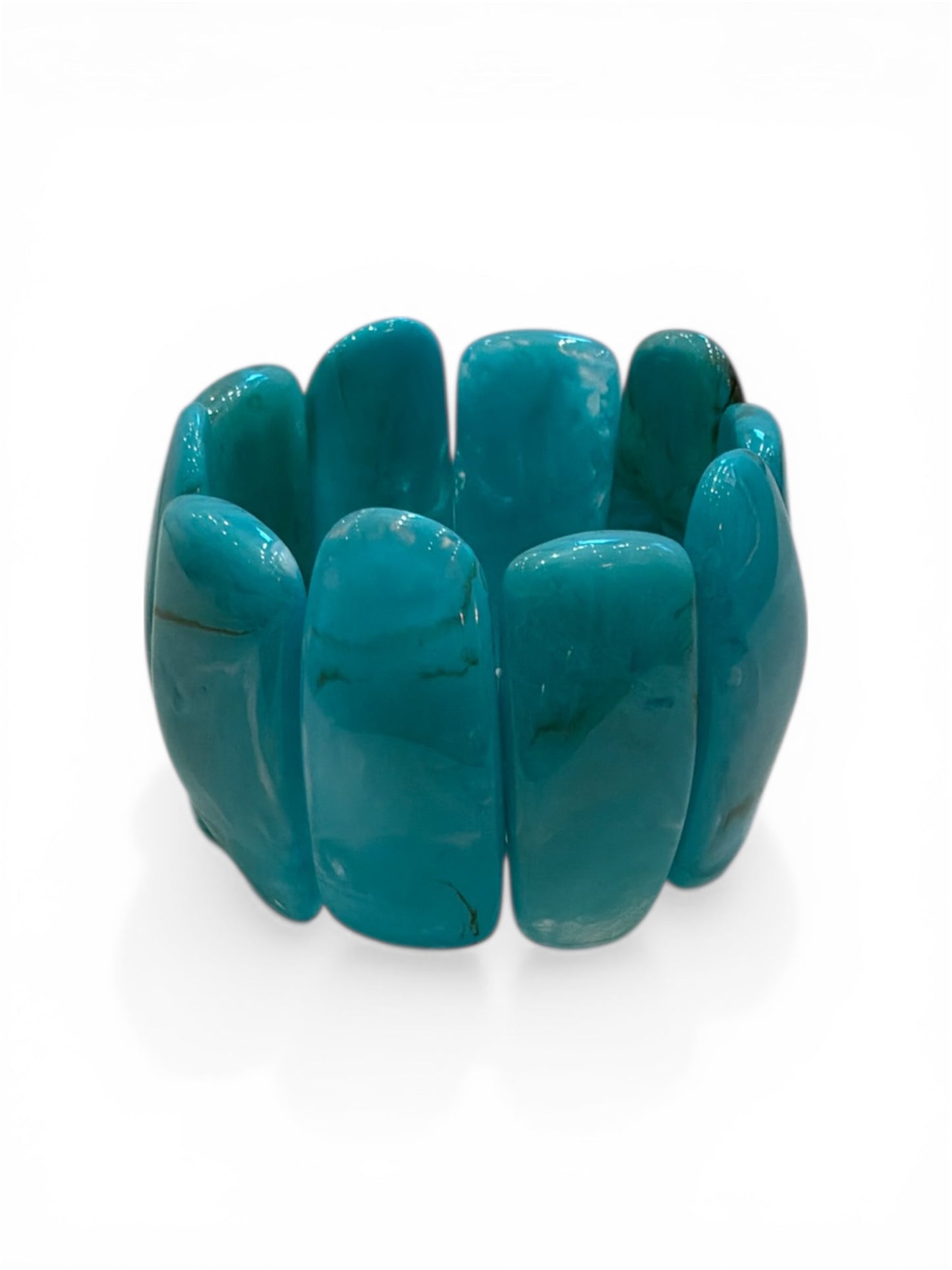 Bracelet manchette turquoise & look statement