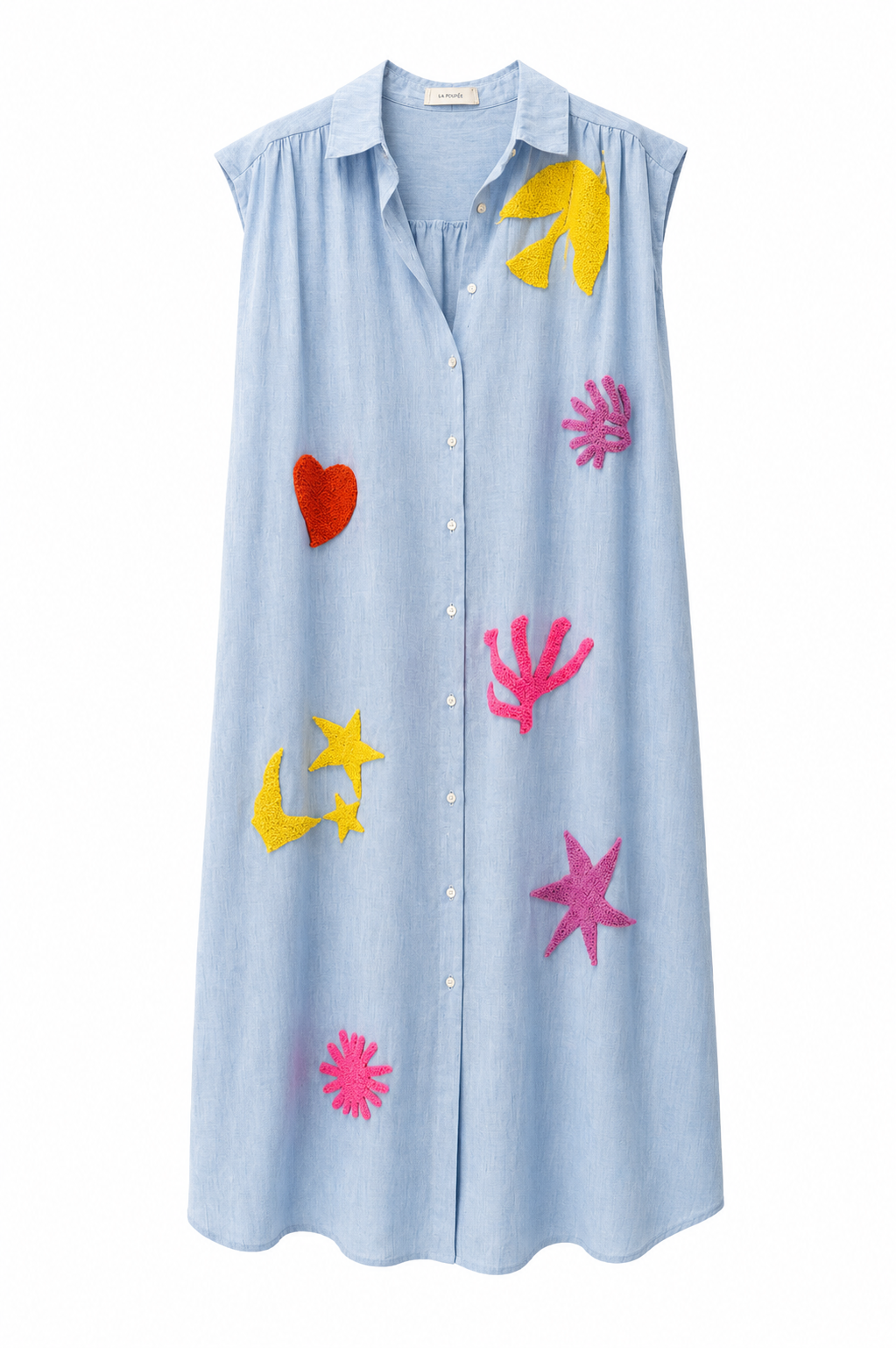 Robe chemise oversize brodée -Summer edition
