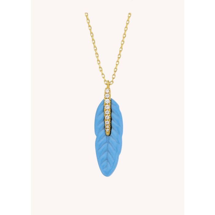 Mya-Bay Collier Turquoise Plume