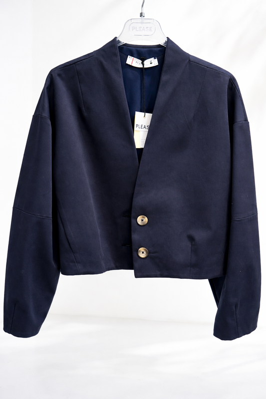 Blouson court bleu marine