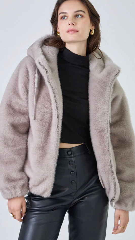 Blouson Doudou ultra-doux à capuche l’essentiel chic &cocooning