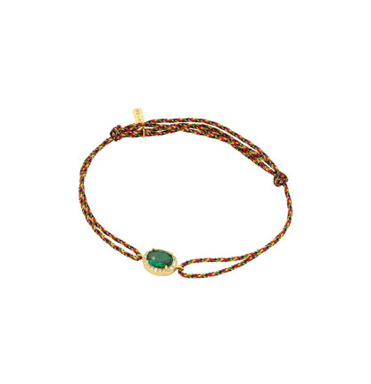 Bracelet Green Dynasty Pierre Verte Ajustable – Mya Bay | Zircons Cordon Femme