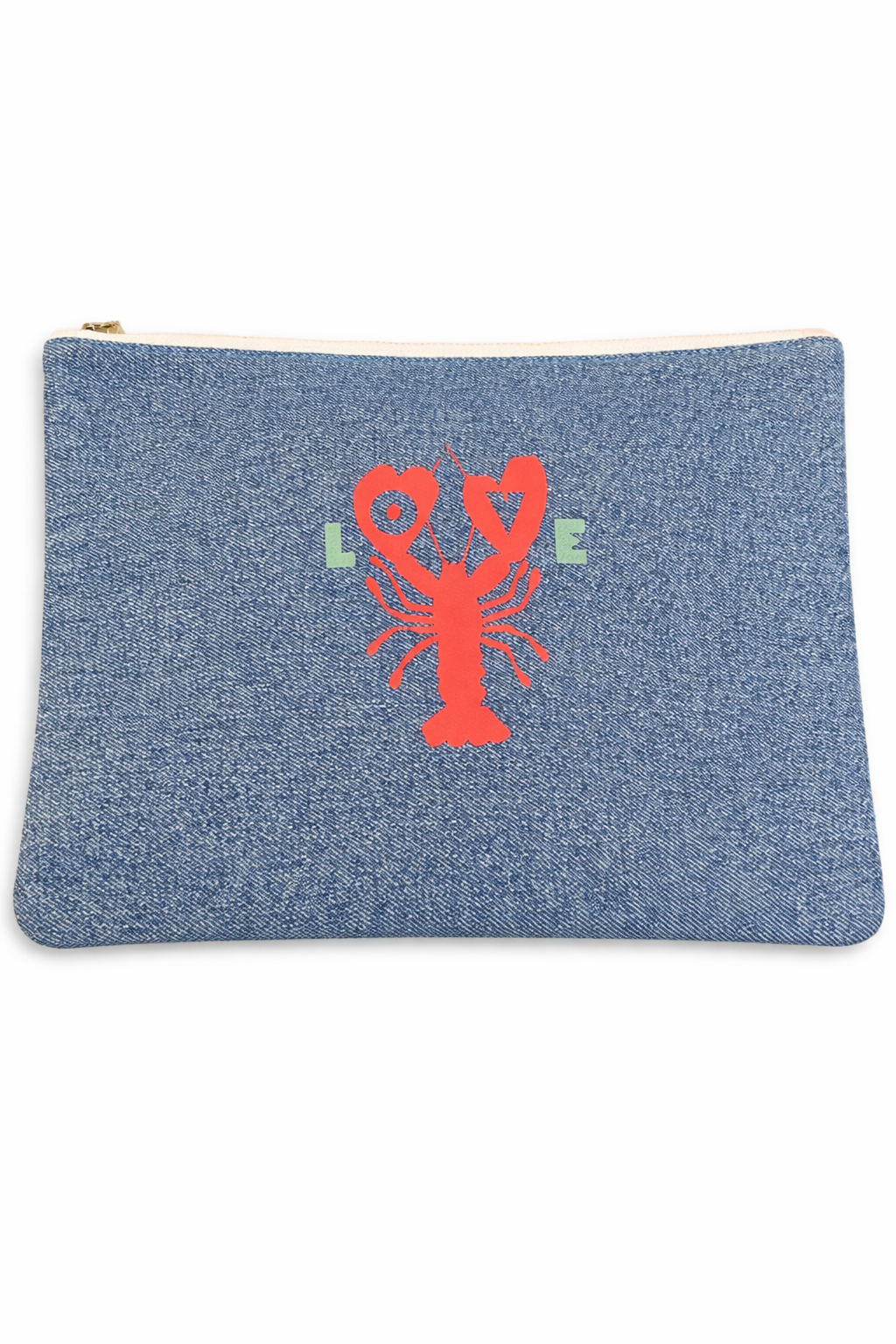Pochette en jean LOVE Anouk&Ninon |Pochette denim femme