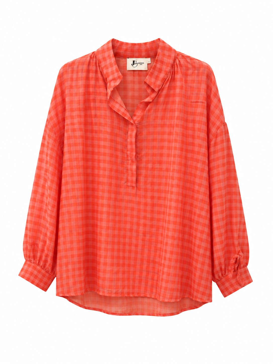 Blouse corail Vichy 100% coton