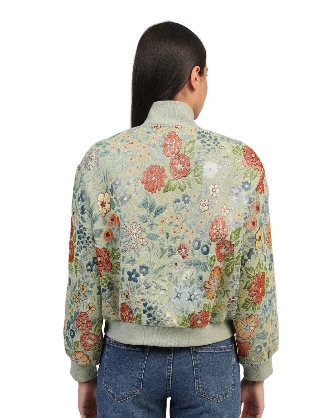 Blouson Cassy tilleul An’ge  Jacquard Fleurie