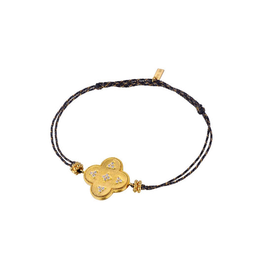 Bracelet Lucky Ajustable Doré Brossé – Mya Bay | Or Fin Recyclé Femme