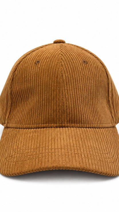 Casquette velours côtelé beige
