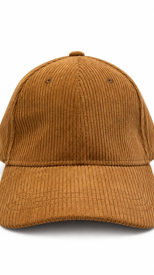 Casquette velours côtelé beige