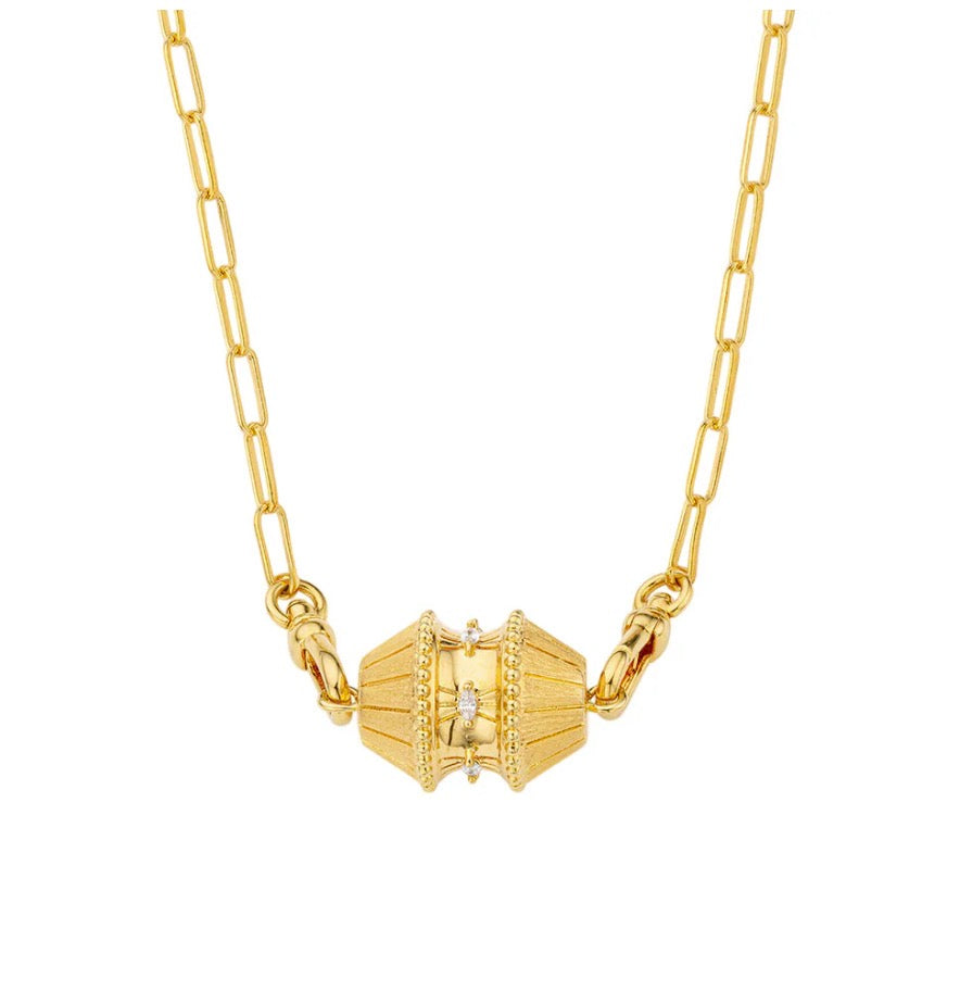 Collier Gold Big Talisman Mya-Bay | Modulable 3 Façons Doré Femme