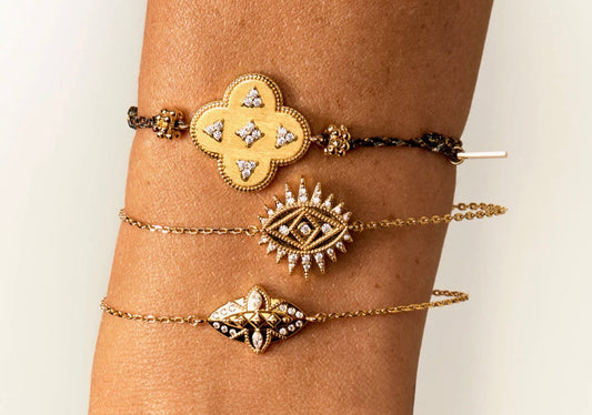 Bracelet Carla Doré Ajustable – Mya Bay | Zirconiums Fins Femme