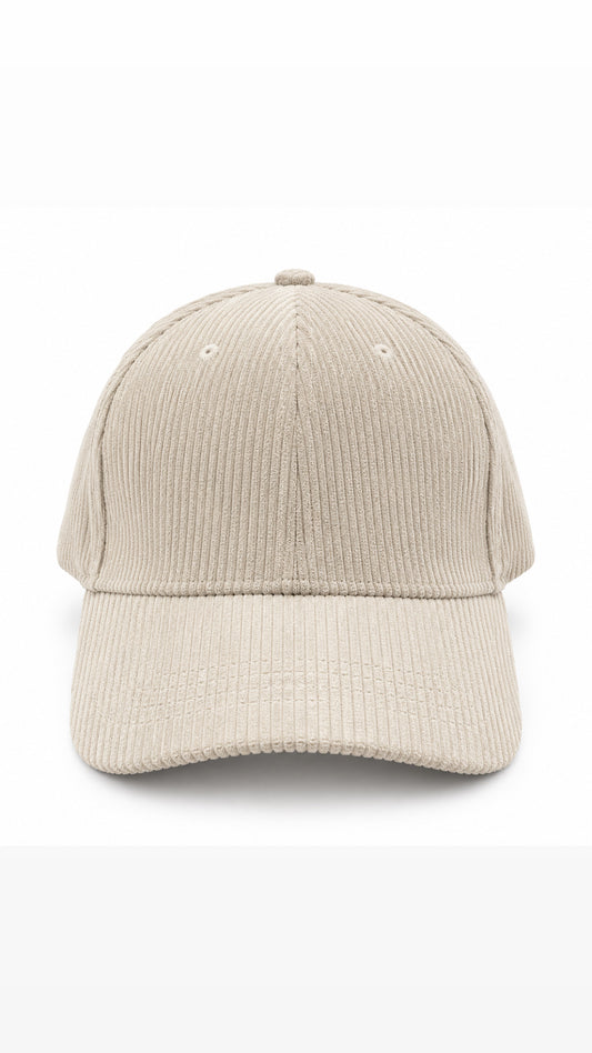 Casquette en velours côtelé