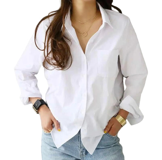 Chemise Blanche Regular Fit – Please | 100% Coton Femme