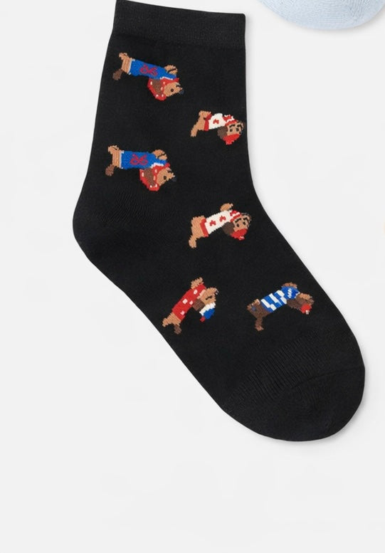 Chaussettes teckel femme