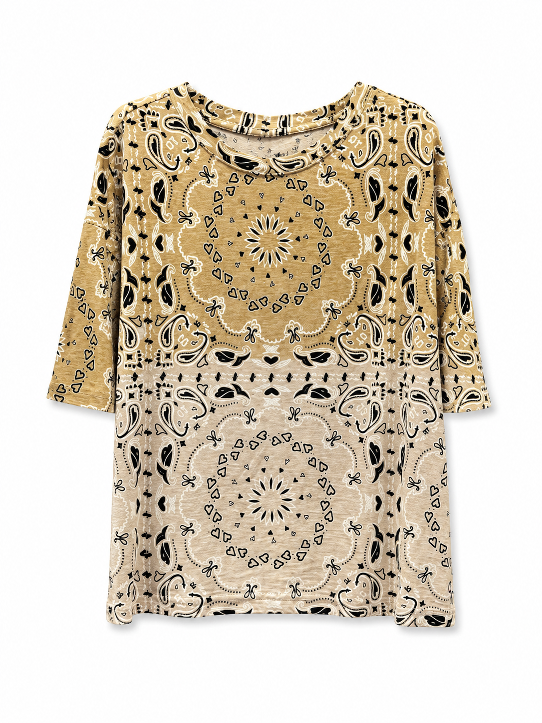 T-Shirt Imprimé Bandana Henry – Coupe Loose 100% Coton | ONE TEE