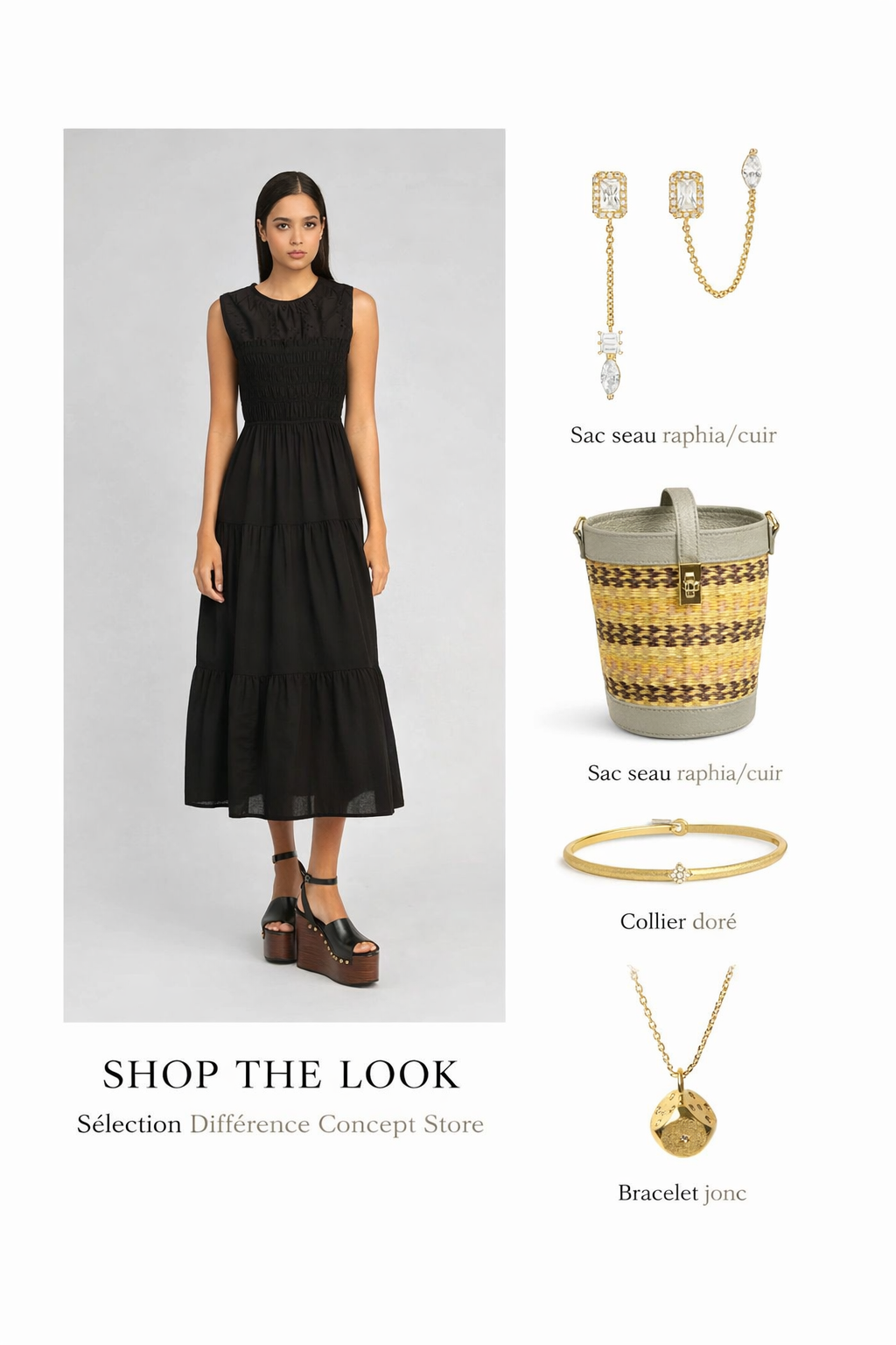 Robe ODAMA Noir en Coton – An'ge
